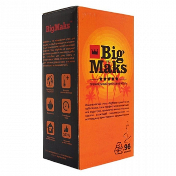 Купить Big Maks 22мм, 96шт/уп - уголь для кальяна Big Maks 22мм, 96шт/уп - уголь для кальяна